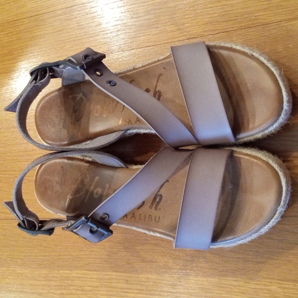 GUC Blowfish Laine Rope Lavender Chunky Womens Sandals 7